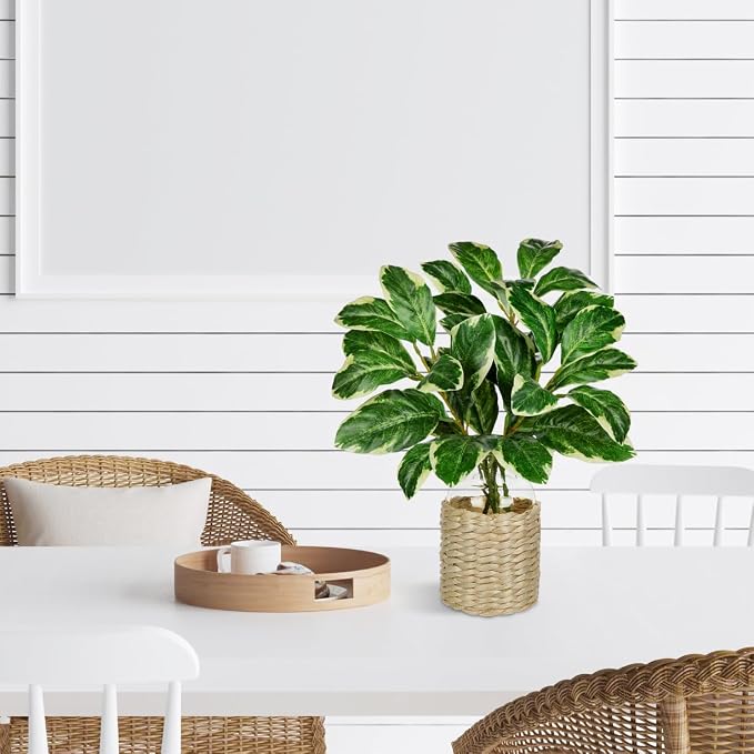 Real Touch Faux Greenery Stems in Vase - Image 4