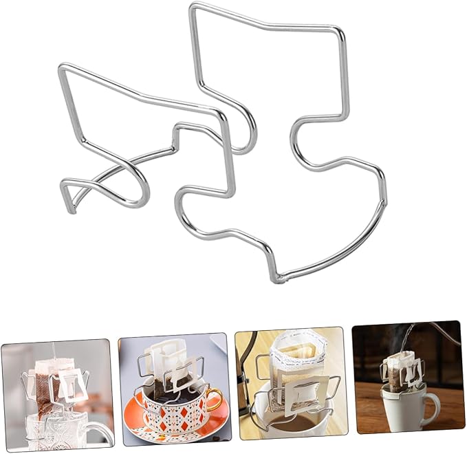 Hanging Ear Coffee Filter Bag Holder Stainless Steel Drip Rack - Image 4