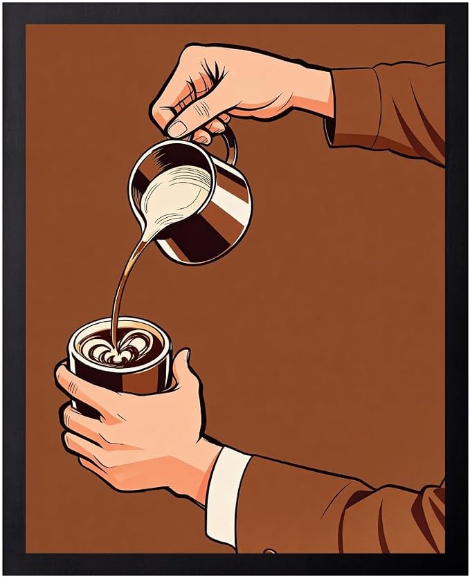 Lawrence Williams Designs Latte Art Pour Poster by LawrenceWilliamsDesigns