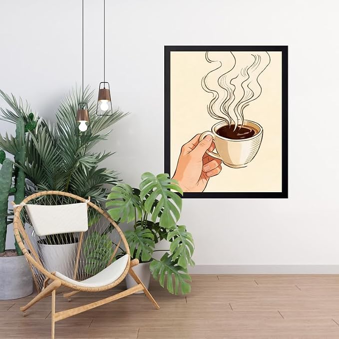 Lawrence Williams Designs Steaming Coffee Cup Poster - Image 6