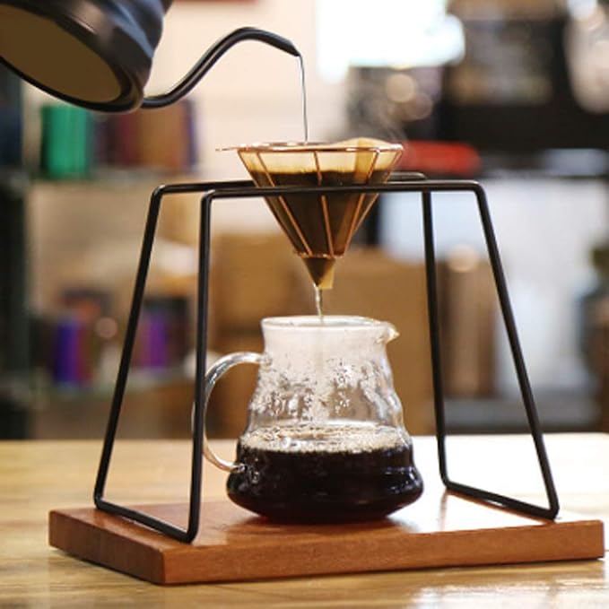 Stainless Steel Coffee Filter Cup Rack Holder Funnel Bracket Rose Gold Simple - Image 5
