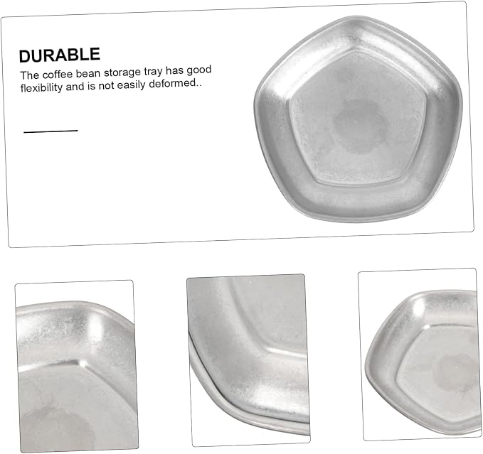STOBAZA Coffee Bean Display Tray Reusable Stainless Steel Bean Storage Plate - Image 8