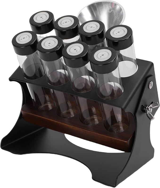 Coffee Bean Storage Tubes and Stand, Large Capacity Tempered Glass Sealing - Image 2