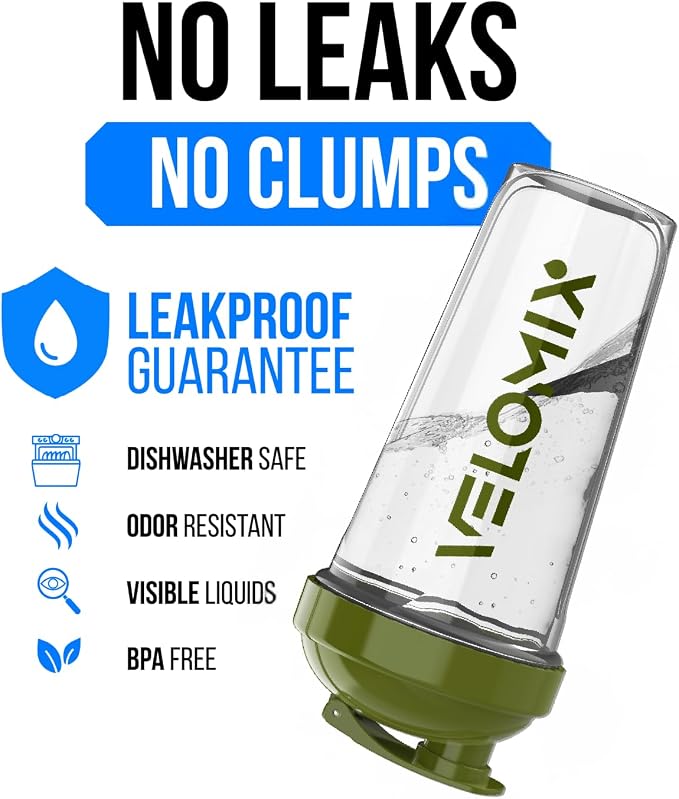 VELOMIX -2 Pack- 28 oz Protein Shaker Bottles - Image 3