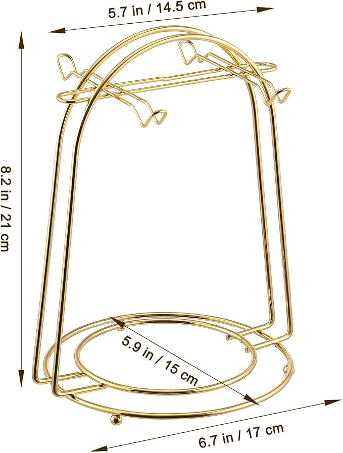 jojofuny Golden Mugs Display Holder Stand - Image 4