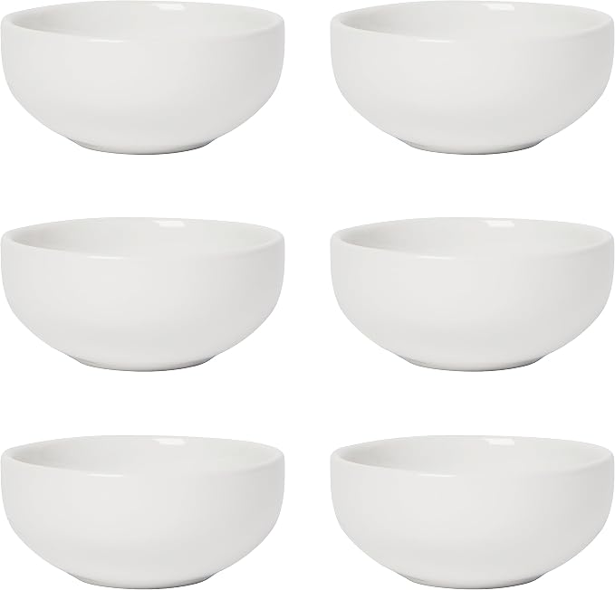Now Designs White Ceramic Pinch Bowl Set, Soy Sauce Dish, 2 oz by NowDesigns