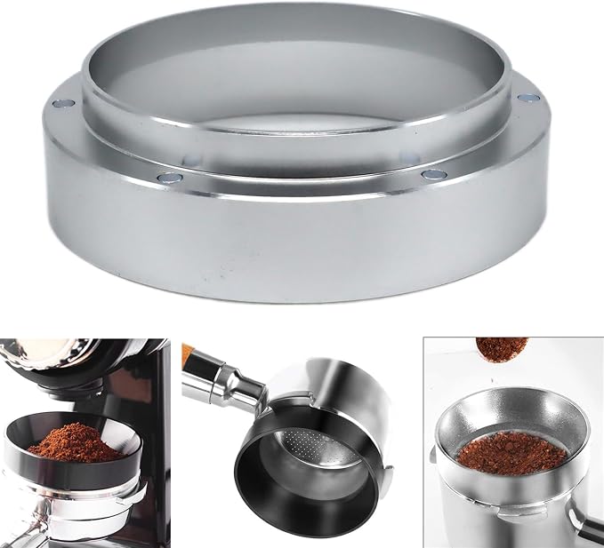 1pc Espresso Dosing Funnel 51/53/58mm Coffee Dosing Ring Aluminum Espresso by Evaty