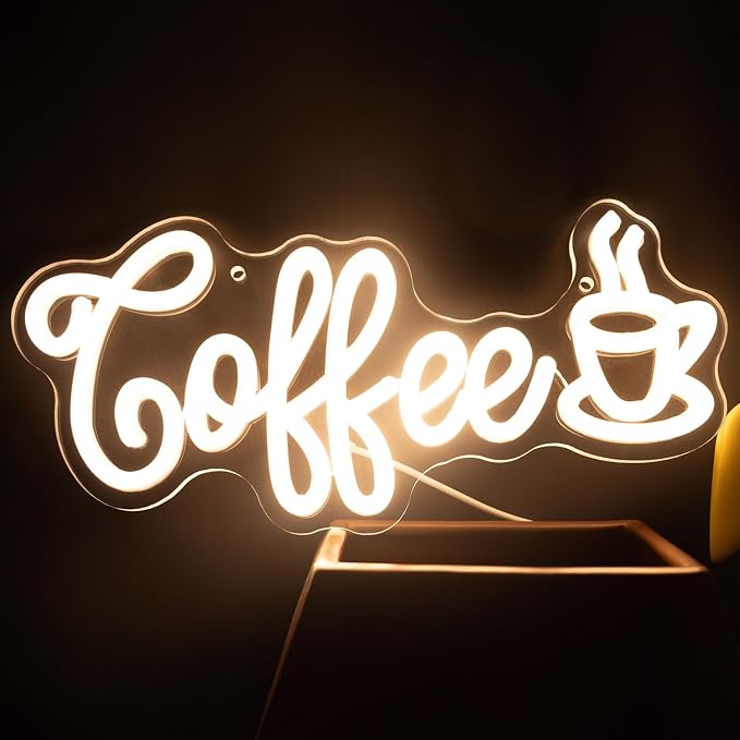 Coffee Neon Sign, Dimmable Neon Light Sign, LED Letters Light up Signs - Image 7