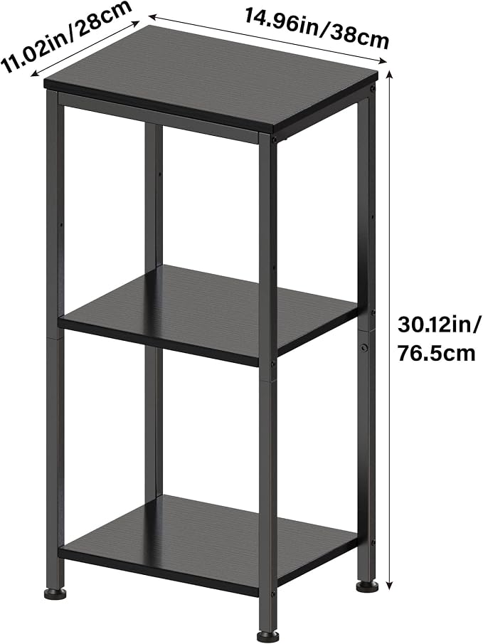 3 -Tier End Table, Tall Nightstand - Image 3