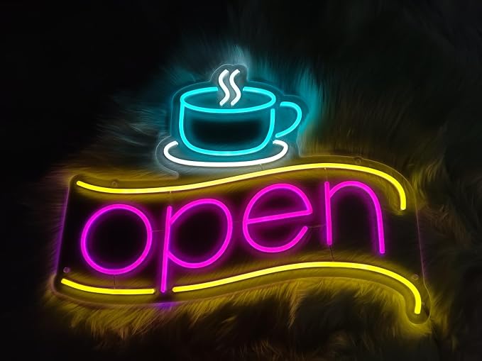 Coffee bar signs Coffee sign wall art Decor accessories Led light Cafe Sign - Image 2