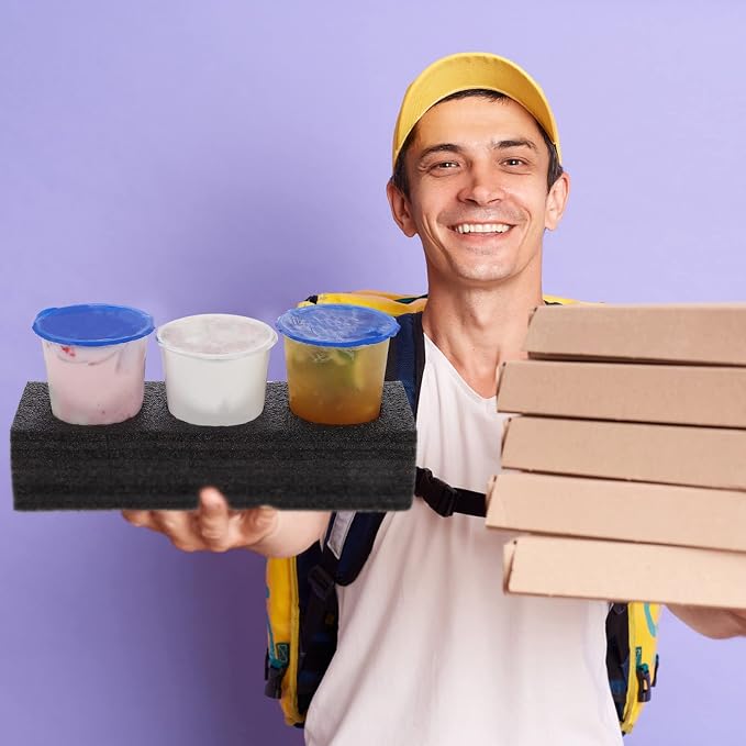 GANAZONO 4 Pcs Foam Beverage Carriers Cup Holder Trays Drink Holders Portable - Image 7