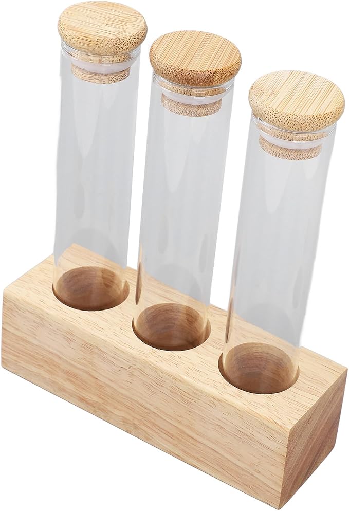 Asixxsix Coffee Bean Jars Canisters, Glass Tubes Single Dose Coffee Bean Storage - Image 6