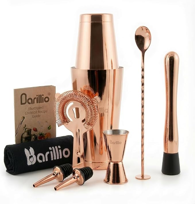 Barillio Rose Gold Boston Shaker Set by Barillio