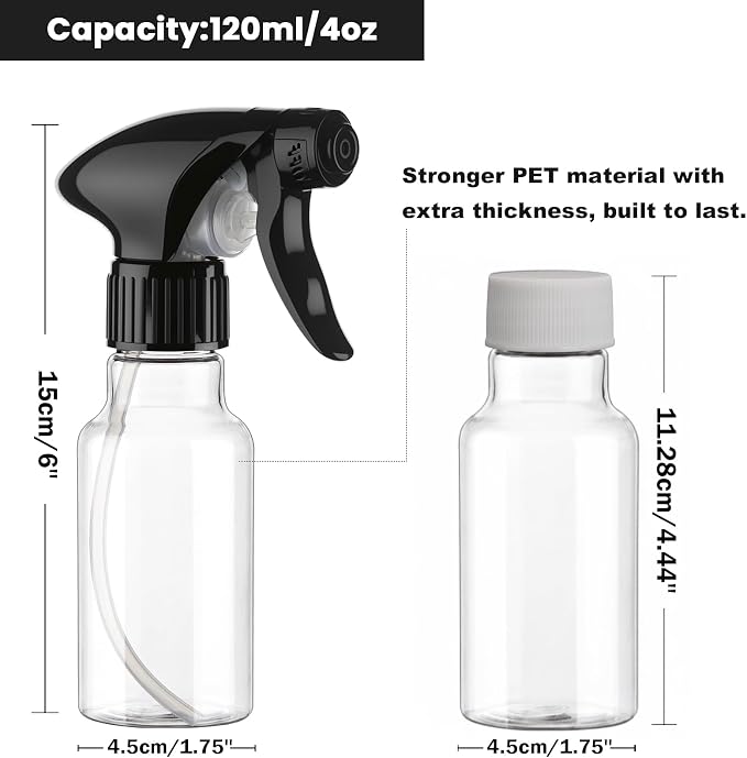 Spray Bottles 4oz/120ml Plastic Small Spray Bottle - Image 3