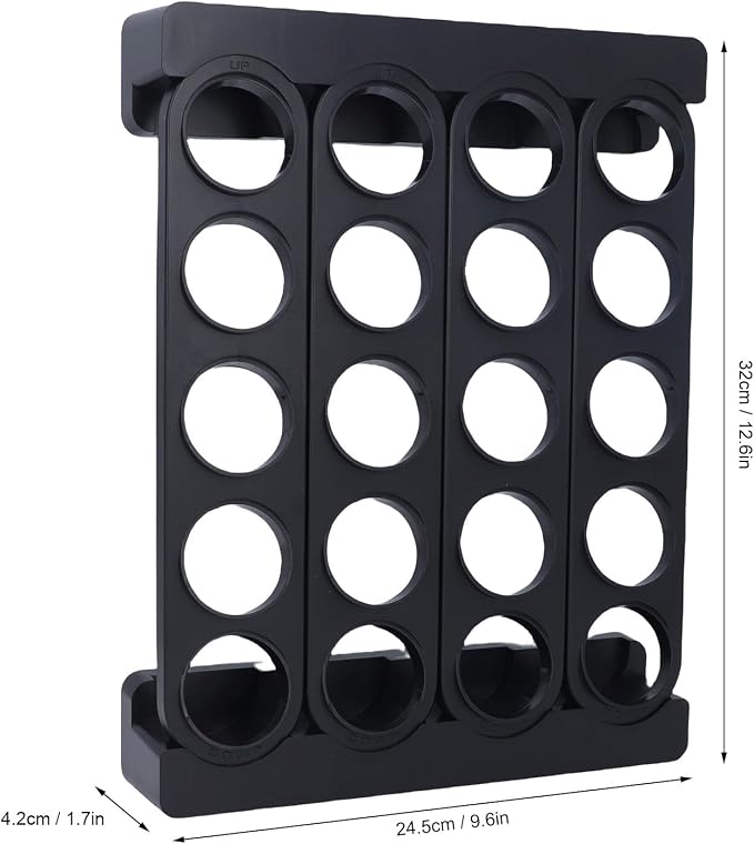 Coffee Pods Display Rack, 24.5x32x4.2cm / 9.6x12.6x1.7in 20 Pots Wall Mountable - Image 2