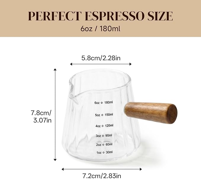 6oz Espresso Shot Measuring Cup, Heat Resistant Borosilicate Glass - Image 5