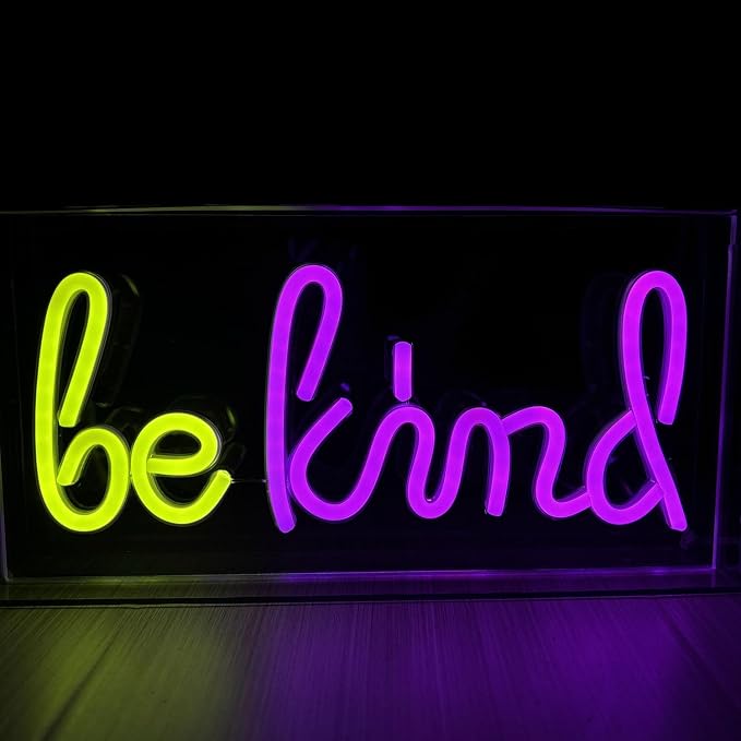 Be Kind Neon Light Sign, 3D Standable Neon Marquee Letters Sign - Image 4