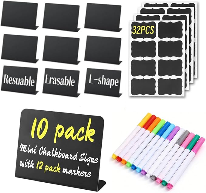 10 Pack Mini Chalkboard Signs Food Labels by YZLIANGYUAN