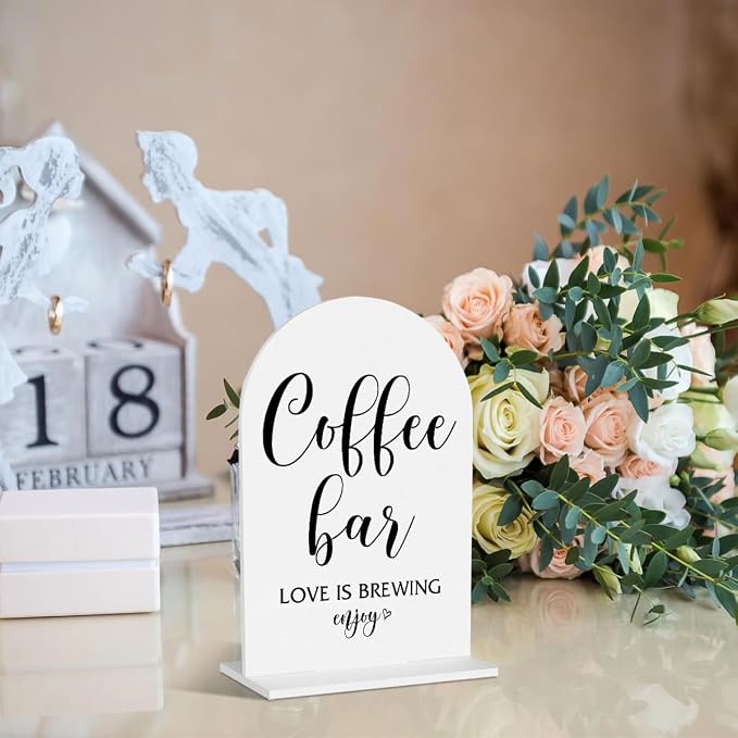 Coffee Bar Sign Love Is Brewing Decorations Modern Minimalist Style Coffee Signs - Image 4