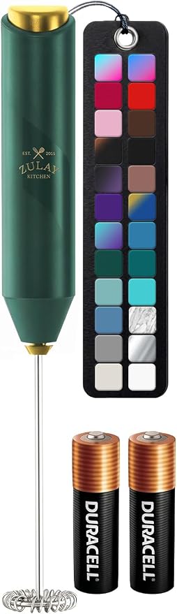 Zulay Kitchen Powerful Milk Frother AA Batteries Included – Ultra Fast Handheld by ZulayKitchen