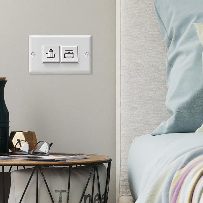 900 Pcs Light Switch Sticker Labels, 2 Styles Transparent Switch ID Stickers - Image 5