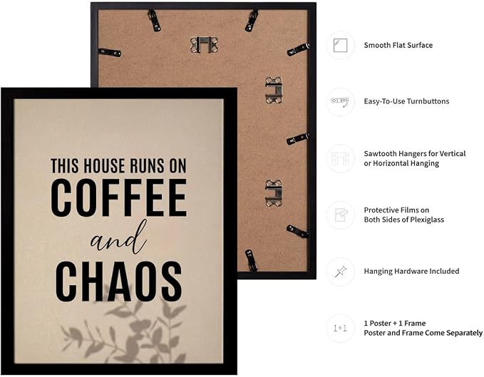 Lawrence Williams Designs This House Runs on Coffee and Chaos Poster - Image 3