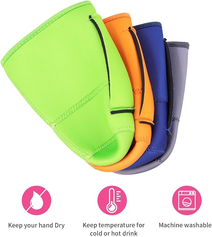 4Pack Reusable Iced Coffee Sleeve Insulator Sleeves - Image 3