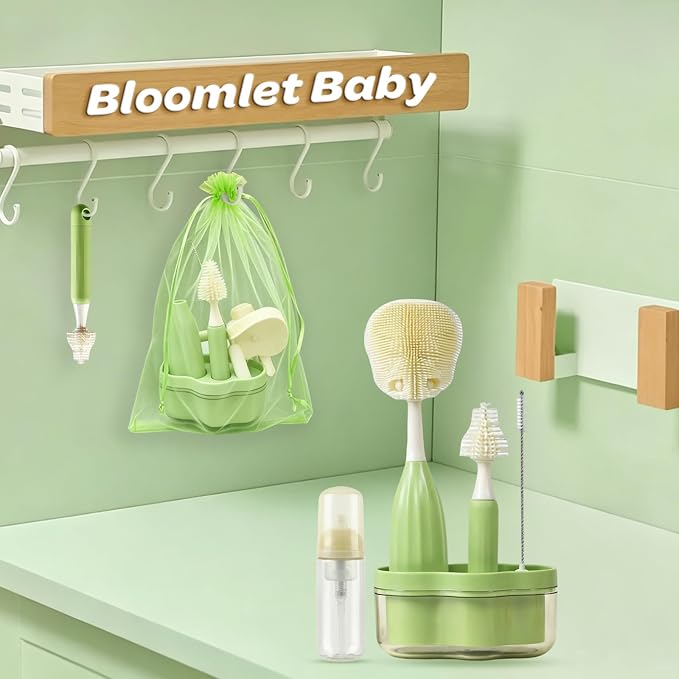 Baby Bottle Brush Set, Silicone Bottle Brush Cleaner - Image 7
