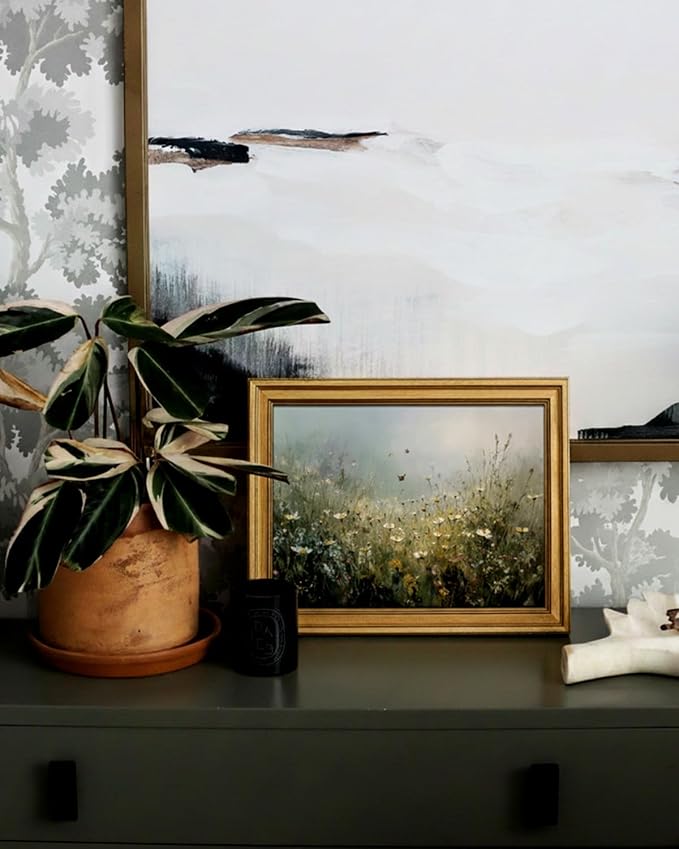VIYYIEA Gold Framed Art Prints, Wildflower Floral Vintage Art Painting - Image 4