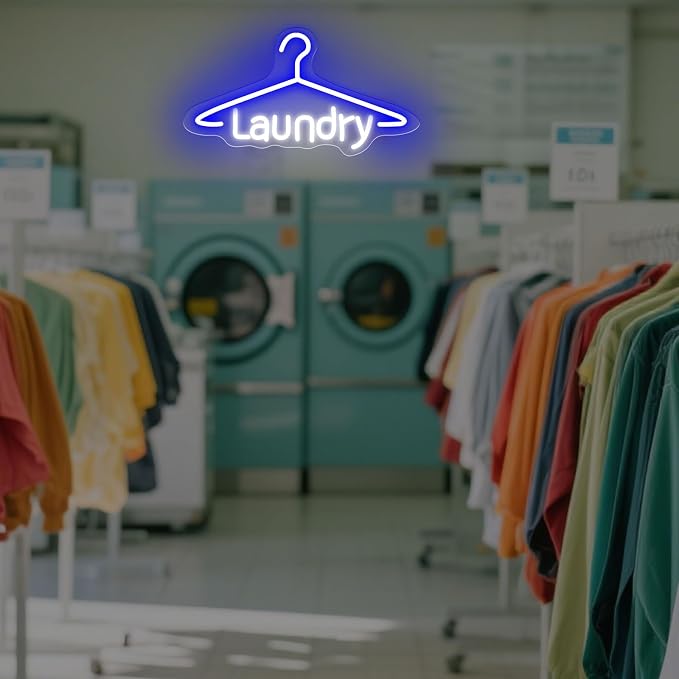 Laundry Neon Sign Laundromat Led Neon Sign Washing Machine Light Sign - Image 2