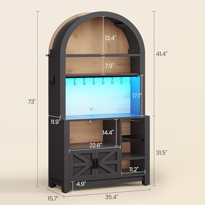 Itaar 73" Tall Arched Bakers Rack - Image 2