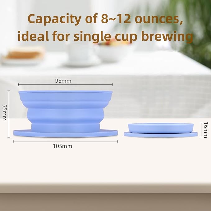 3 Pack Collapsible Travel Pour Over Coffee Maker Camping, Paperless Travel - Image 5