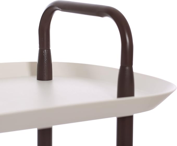 Main + Mesa Modern Plastic and Metal 2-Tier Trolley - Image 8