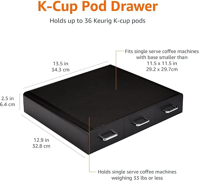 Amazon Basics K-Cup Compatible Coffee Pod Storage Drawer, 3 Easy-Open Drawers - Image 7