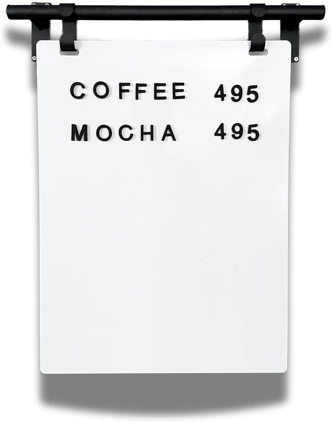 Hanging Menu Contemporary Style Chalkboard Sign, Metal Menu Display 22x28 - Image 2