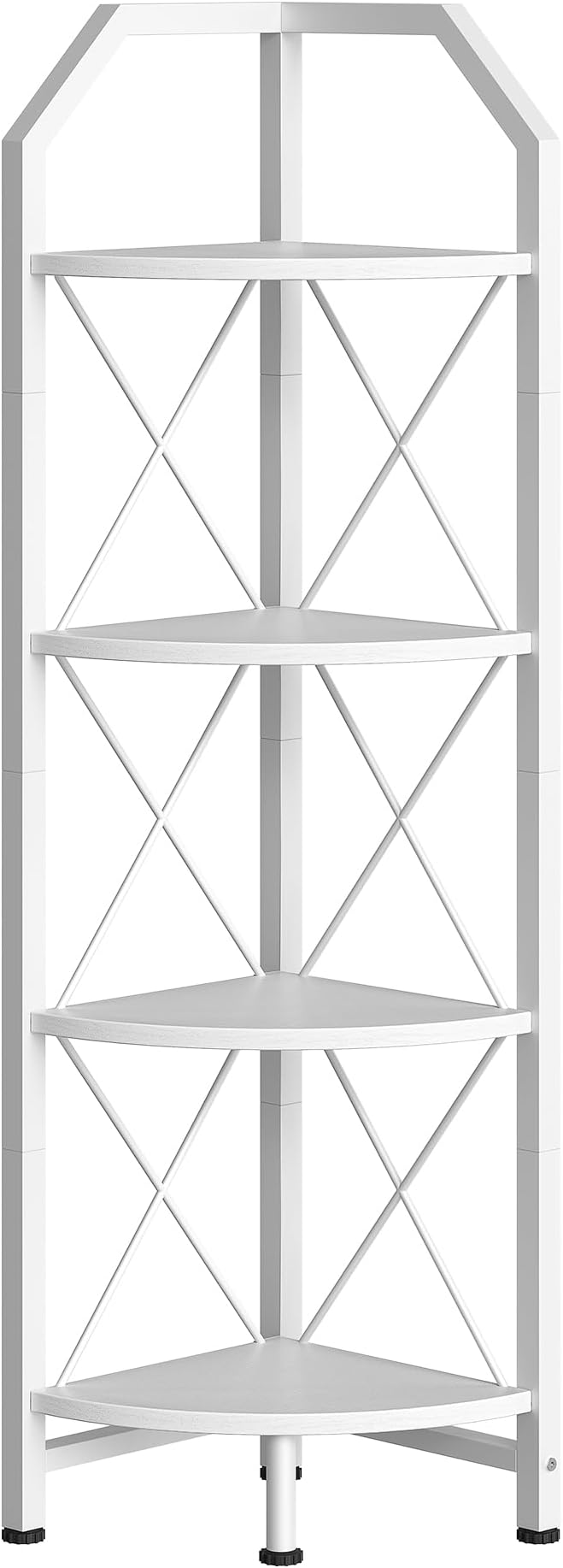 CHOEZON 4-Tier Corner Shelf, Industrial Corner Bookshelf, 47.6" Corner Storage - Image 7