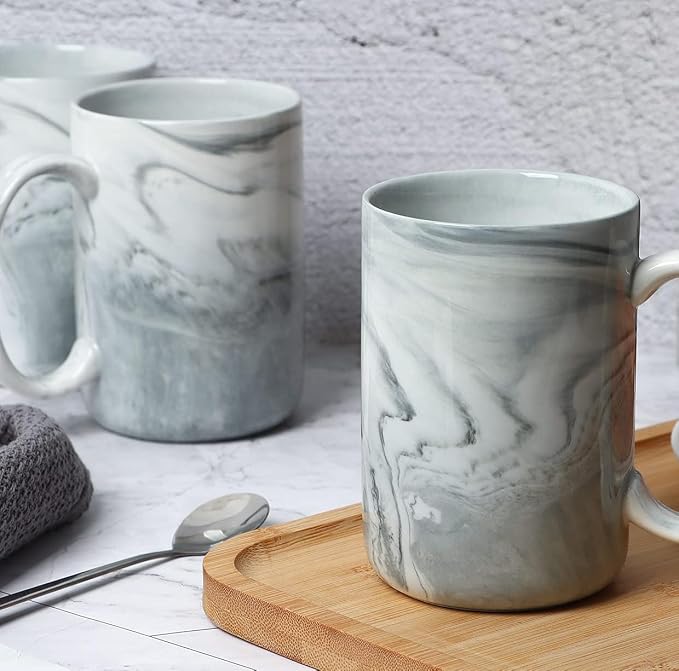 14 OZ Marble Coffee Mugs, M068 Novelty Marble Ceramic Cup - Image 7