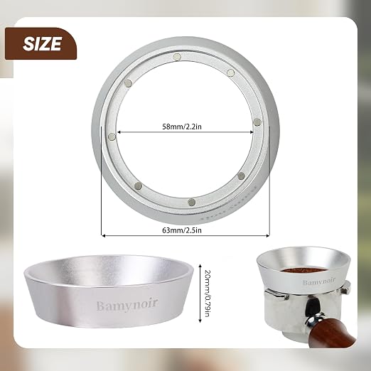 Magnetic 58mm dosing Funnel Compatible - 20mm Anodized with 8 Neodymium - Image 2