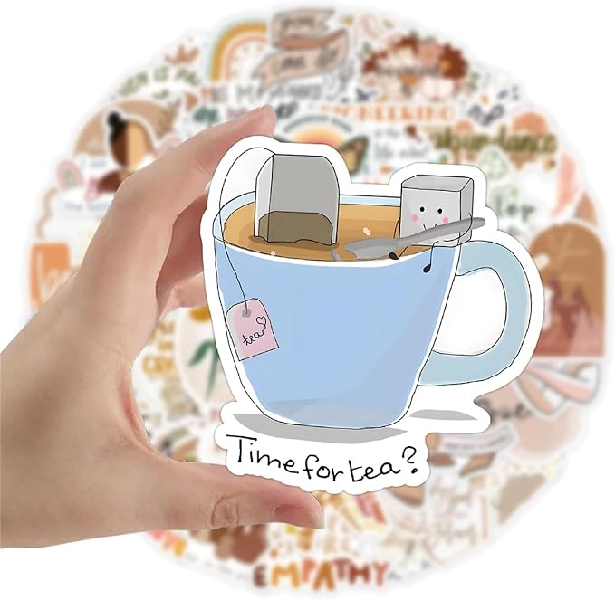 50pcs Aesthetic Tea Time Stickers - Image 3