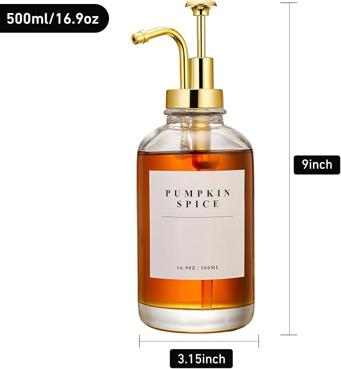 Coffee Syrup Dispenser for Coffee Bar, Coffee Syrup Pump Dispenser, Glass Syrup - Image 2