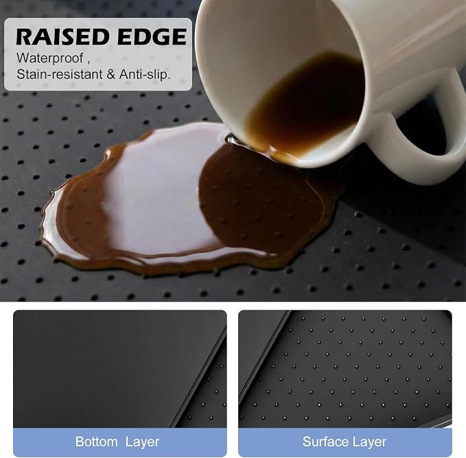 Coffee Mat Non-Slip Waterproof Silicone Bar Mat - Image 3