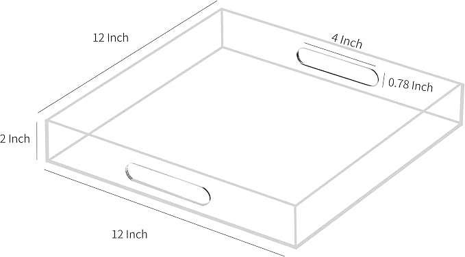 Clear Sturdy Acrylic Serving Tray - Image 2
