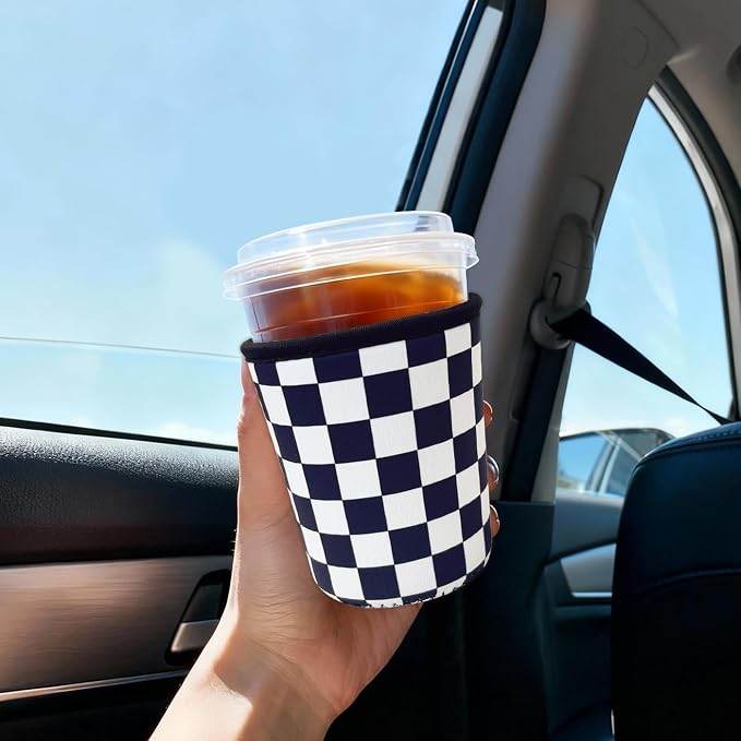 Reusable Insulated Sleeve for Iced Coffee Cup, Coffee Neoprene Sleeve for Cold - Image 2