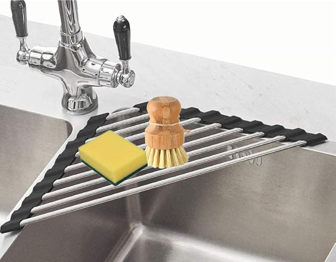 Triangle Dish Drying Rack Multipurpose Roll-up Drying Rack by Fafcitvz