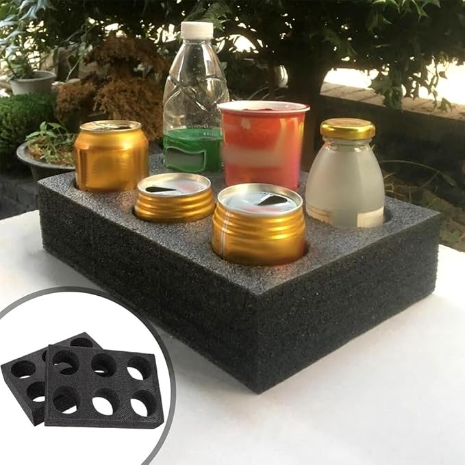 Vaguelly 2pcs Portable Cotton Cup Holder Tray - Image 5