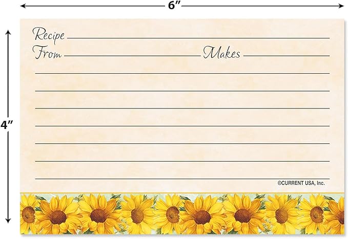Current Sunflowers Recipe Cards - Image 2