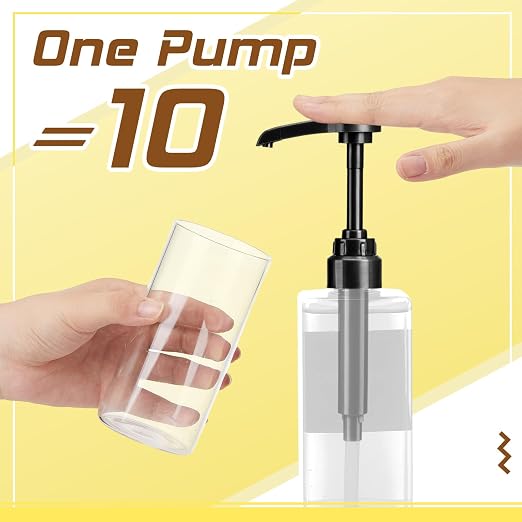 10 Pcs Coffee Syrup Pumps with Tip Covers, Compatible with Monin 750ml Glass - Image 5