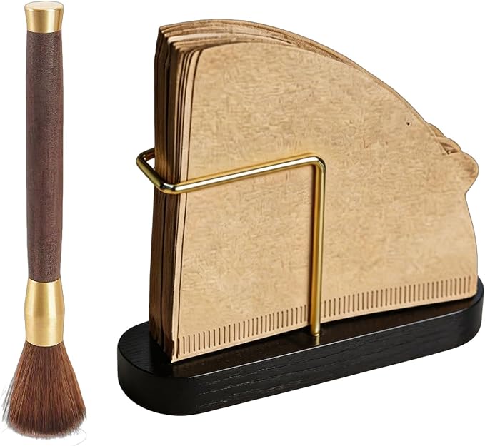 Coffee Filter Holder, Cone Coffee Filter Holder & Coffee Powder Cleaning Brush by MayeBridge