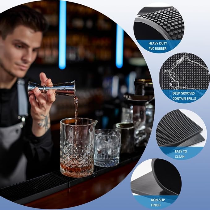 Bar Mat 4Pack IMIYOKU 0.3" Thick Durable Bar Mat - Image 4