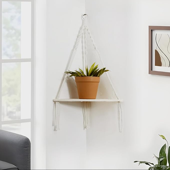 Artilady Macrame Corner Shelf Wall Hanging - Image 6